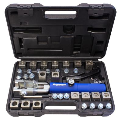 MSC72485-PRC image(0) - Mastercool Universal Hydraulic Flaring Tool Set W/ GM Transmission Cooling Line Dies and Adapters