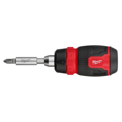 MLW48-22-2913 image(0) - Milwaukee Tool 8-in-1 Ratcheting Compact Multi-Bit Screwdriver