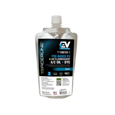 TRATP100EVD-5 image(0) - 5 oz (148 ml) foil pouch POE-Based A/C oil with fluorescent dye for electric vehicles (compatible with R-1234yf and R-134a systems)