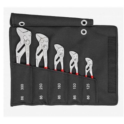 KNP001955S4 image(0) - KNIPEX 5 Pc. Pliers Wrench Set in a Tool Roll