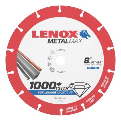 LEX1972925 image(0) - Lenox Tools LENOX Metal Max  DIAM CUTOFF WHEEL CS 8" X 5/8"