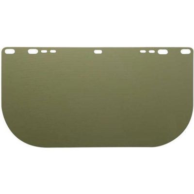 SRW29100 image(0) - Jackson Safety Jackson Safety - Replacement Windows for F20 Polycarbonate Face Shields - Dark Green - 8" x 15.5" x.040" - E Shaped - Unbound - (36 Qty Pack)