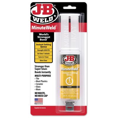 JBW50101 image(0) - J B Weld J-B Weld 50101 MinuteWeld Epoxy Syringe - 25 ml.