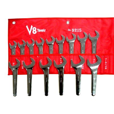 V8T9215 image(0) - V-8 Tools SERVICE WRENCH SET 3/4 THRU 1-5/8 15PC