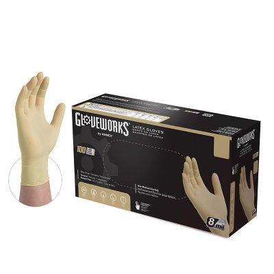 AMXILHD42100 image(0) - Ammex Corporation S Gloveworks HD P/F Textured Latex Gloves