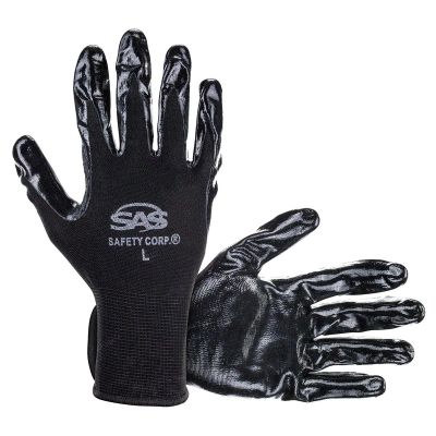 SAS640-1908 image(0) - SAS Safety 1-pr of PawZ Nitrile Coated Palm Gloves, M