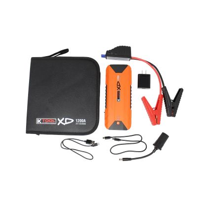 KTIXD8008 image(0) - K Tool International Compact Jump Starter 1200 amp, 12-volt, 16,000mAh