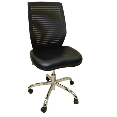LDS1010533 image(0) - ShopSol Dental Lab Chair, Plastic Back Black Seat