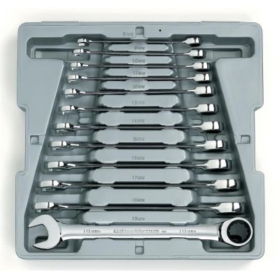 KDT9412 image(0) - GEARWRENCH 12 Pc. 12 Pt. Ratcheting Combination Wrench Set, Metric