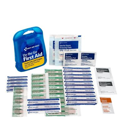 FAO91098 image(0) - First Aid Only 29 Pc Mini Clear Blue Plastic First Aid Kit