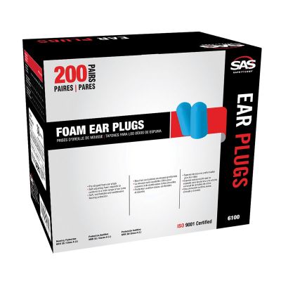 SAS6100 image(0) - SAS Safety Foam Ear Plugs Disp.enser Box (200 pr)