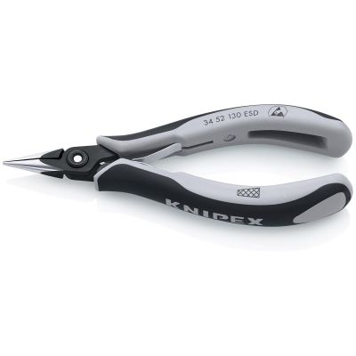 KNP3452130ESD image(0) - KNIPEX 5 1/4IN ELECTRONICS PLIERS HALF-ROUND Jaws