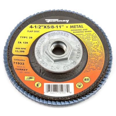 FOR71933 image(0) - Forney Industries Flap Disc, Type 29, 4-1/2 in x 5/8 in-11, ZA120