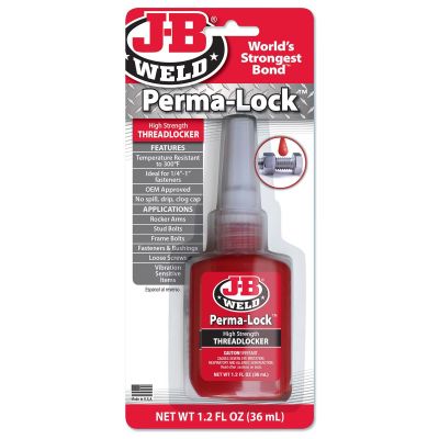 JBW27136 image(0) - J B Weld J-B Weld 27136 Perma-Lock High Strength Threadlocker - Red - 36 ml.