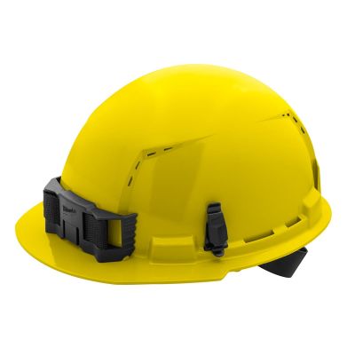MLW48-73-1202 image(0) - Yellow Front Brim Vented Hard Hat w/4pt Ratcheting Suspension - Type 1, Class C