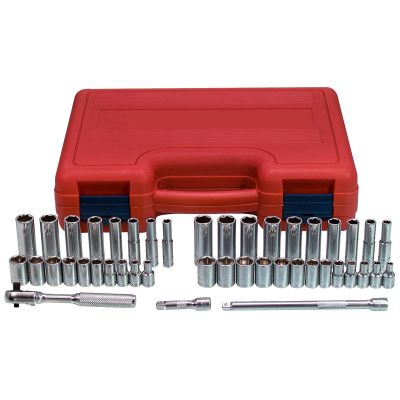KTI21044 image(0) - K Tool International 44-PIECE 1/4 �� DR 6-PT SAE AND METRIC - INCLUDES CASE