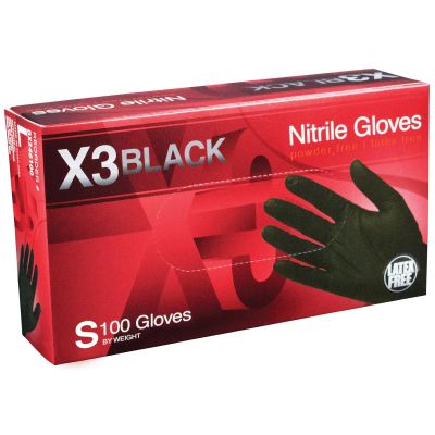 AMXBX342100 image(0) - S X3 Powder Free, Textured, Black Nitrile