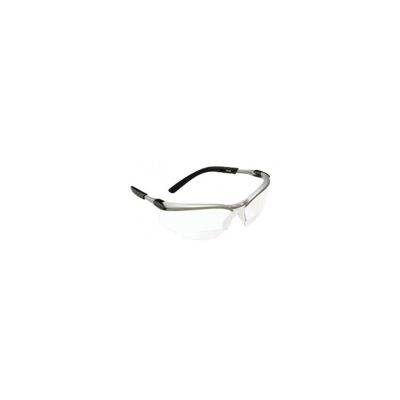 MMM11376 image(0) - 3M BX Reader Protective Eyewear Silver Frame +2.5
