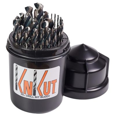 KNK29KK38DB image(0) - KnKut KnKut 29 Piece Drill Buddy Jobber Length Drill Bit Set with 3/8" Reduced Shank
