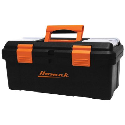 HOMBK00116004 image(0) - Homak Manufacturing 16 in. Plastic Toolbox w/ Beveled Lid
