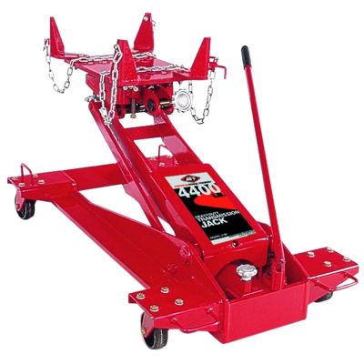 INT3180A image(0) - American Forge & Foundry AFF - Transmission Jack - Hydraulic - Floor Style - Square Style W/ Tool Trays - 4,400 Lbs. Capacity - 8.5" Min H to 34" High H - Manual Hand Pump - Heavy Duty