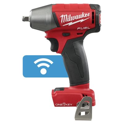 MLW2758-20 image(0) - Milwaukee Tool M18 FUEL with ONE-KEY 3/8" Compact Impact Wrench w/ Friction Ring (Tool Only)