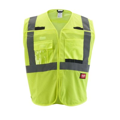 MLW48-73-5122 image(0) - Class 2 Breakaway High Visibility Yellow Mesh Safety Vest - L/XL