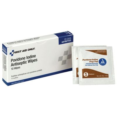FAO12-015-003 image(0) - First Aid Only PVP Iodine Wipes 10/box