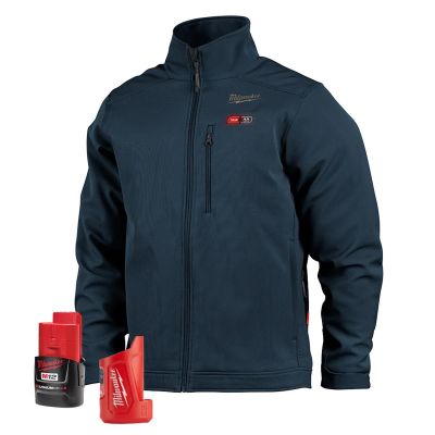 MLW204BL-21L image(0) - Milwaukee Tool M12 Heated TOUGHSHELL Navy Blue Jacket Kit, L