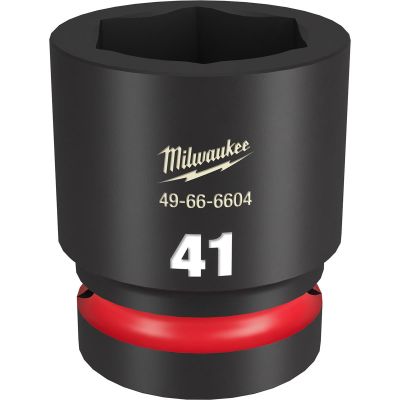 MLW49-66-6604 image(0) - Milwaukee Tool SHOCKWAVE Impact Duty 1"Drive 41MM Standard 6 Point Socket