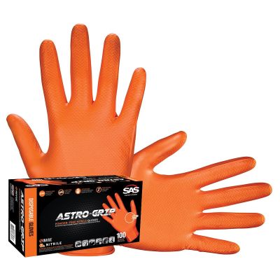 SAS66573 image(0) - Box of 100 Astro-Grip Dual-Sided Scale Grip Latex-Free Disp. Gloves, L