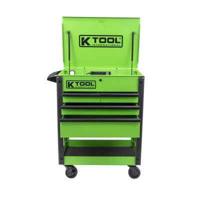 KTI75121 image(0) - K Tool International 35" Premium 4 Drawer 500 lb. Service Cart (Matte Neon Green)