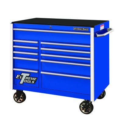 EXTRX412511RCBL image(0) - Extreme Tools 41" 11-Drawer Roller Cabinet, Blue