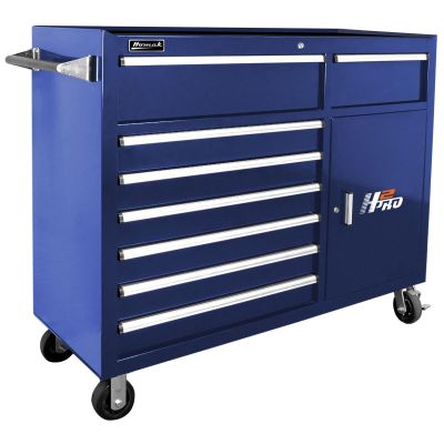 HOMBL04056082 image(0) - Homak Manufacturing 56 in. H2Pro Series 8 Drawer Rolling Cabinet, Blue