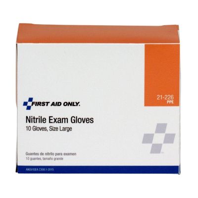 FAO21-226 image(0) - First Aid Only Nitrile Exam Gloves 10/box