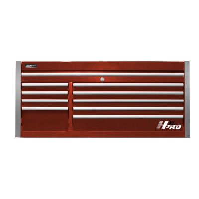 HOMHX02060103 image(0) - Homak Manufacturing 60 in. HXL 9-Drawer Top Chest - Red