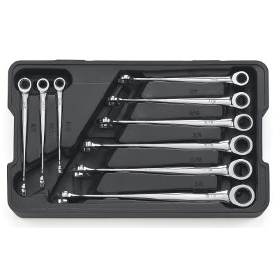 KDT85898 image(0) - GearWrench 9PC SAE X BEAM RATCHETING COMBO WRENCH SET