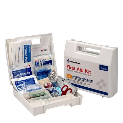 FAO90588 image(0) - First Aid Only 25 Person First Aid Kit ANSI A Plastic Case with Dividers