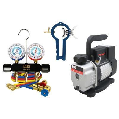 CPSVP2SKIT image(0) - CPS Products Vacuum pump with manifold and can tap kit
