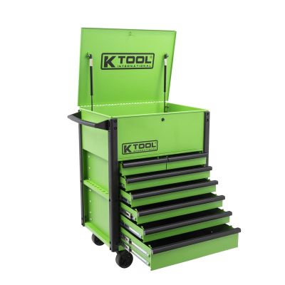 KTI75124 image(0) - K Tool International Premium 7 Drawer 750 lb. Service Cart (Matte Neon Green)