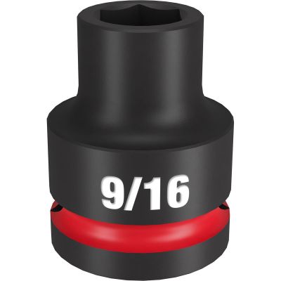 MLW49-66-6300 image(0) - Milwaukee Tool SHOCKWAVE Impact Duty 3/4"Drive 9/16" Standard 6 Point Socket
