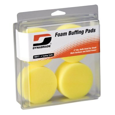 DYB76017 image(0) - Dynabrade 3" Yellow Foam Cutting Pads (Four in clear pkg.)