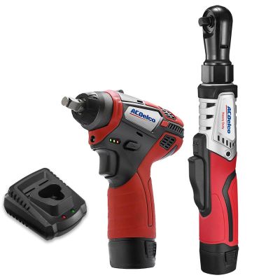 ACDARW12103-K1 image(0) - ACDelco ARW12103-K1 G12 Series 12V Cordless Li-ion 3/8"? Brushless Rachet Wrench & Impact Wrench Combo Tool Kit with 2 Batteries