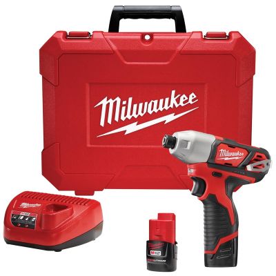 MLW2462-22 image(0) - Milwaukee Tool M12 1/4” Hex Impact Driver Kit