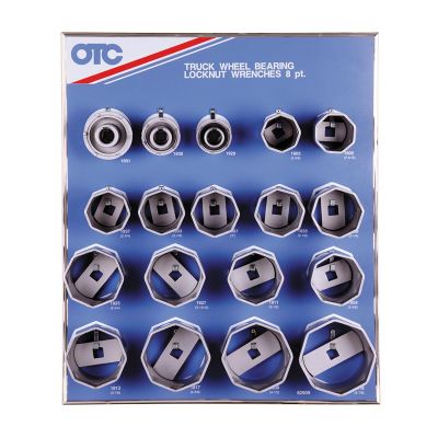 OTC9851 image(0) - 18PC 8PT Bearing Locknut Socket Display