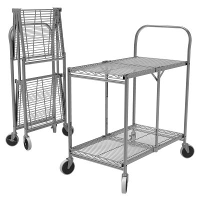 LUXWSCC-2 image(0) - Luxor Two-Shelf Collapsible Wire Utility Cart