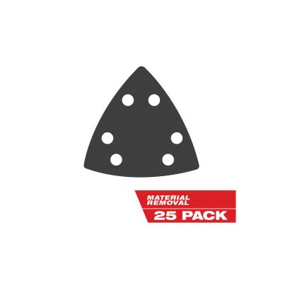 MLW49-25-2025 image(0) - Milwaukee OPEN-LOK 3-1/2" TRIANGLE SANDPAPER VARIETY PACK 25PC