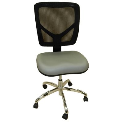 LDS1010531 image(0) - ShopSol Dental Lab Chair, Mesh Back Light Grey Seat