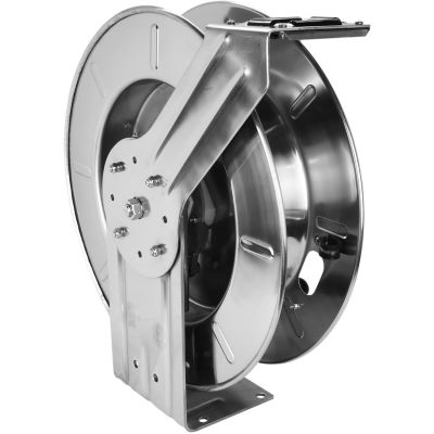 MIL2755-5038SS image(0) - Stainless Steel Hose Reel w/ 3/8" dia x 50' of EPDM hose w/ 3/8" fittings
