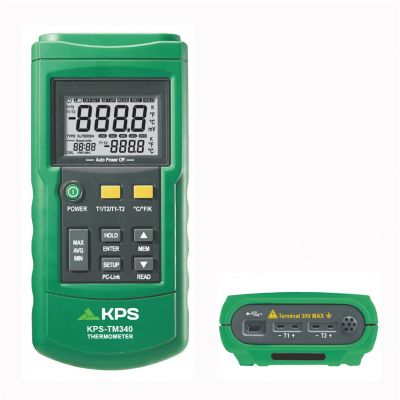 KPSTM340 image(0) - KPS by Power Probe KPS TM340 Contact Digital Thermometer with 2 channels and data logging